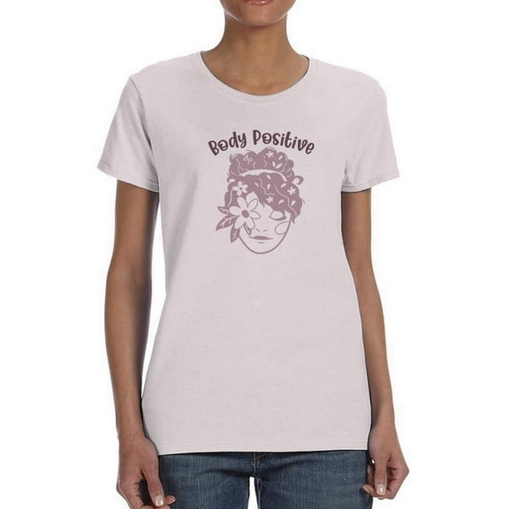 Body Positive Cute Art T-Shirt Women -Smartprints Designs, Female 5X-Large