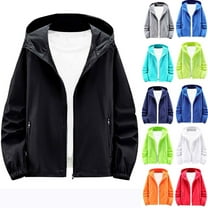Kilaqueen Fishing Hoodies for Men UPF 50   Rain Jacket Windbreaker with Zipper Pockets, Full Zip Lightweight UV Sun Protection Hooded Jacket Hiking Cycling Raincoat Activewear