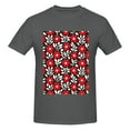 thumbnail image 4 of Bingfone Red Floral Men'S Loose Fit Short-Sleeve Pocket T-Shirt, 4 of 7