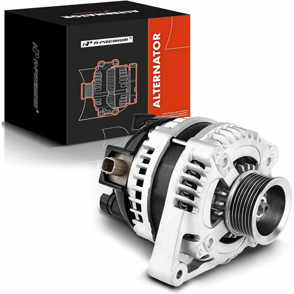 A-Premium Alternator Compatible with Honda & Acura Vehicles - Accord 2008-2012 L4 2.4L, TSX 2009-2014 L4 2.4L - 12V 130Amp CW 7-Groove Pulley, Replace# 104210-5890