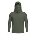 thumbnail image 7 of CCRFTGI Shirts for Men Upf 50+ Sun Protection with Mask Long Sleeve Blouses Lightweight Hiking Running Swim Athletic Workout Rash Guard Shirts Army Green XL, 7 of 7
