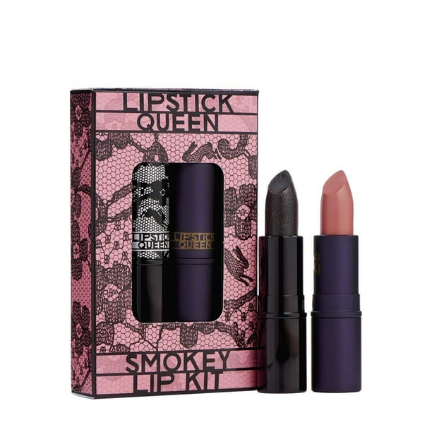 Kit de labios Smokey Lipstick Queen, paquete de 2 unidades, color rosa nude y negro
