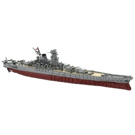 Moc IJN Yamato 1:200 Warship Building Blocks Kit Arms Battle Ship Simulation Model Bricks Toys for Kid Adult Gifts