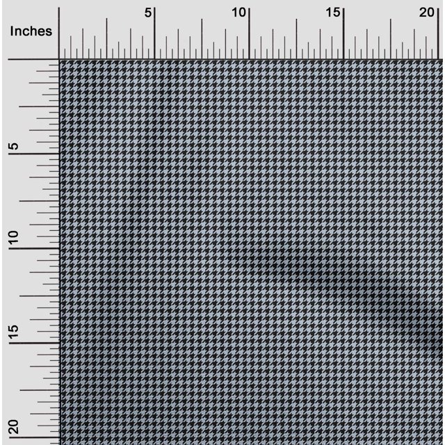 oneOone Georgette Viscose Fabric Houndstooth Geometric Print Fabric by Yard 42 Inch Wide