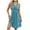 Blue Womens Dress, variant on Nightgowns for Women Casual Twist Front Sleeveless V Neck Ruffle Mini Sleep Dress for Beach Sundresses