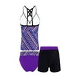 thumbnail image 2 of YONGHS Kids Girls 3-Piece Tankini Sets Swimsuit Top with Briefs Shorts Set Swimwear Bathing Suit, 2 of 7
