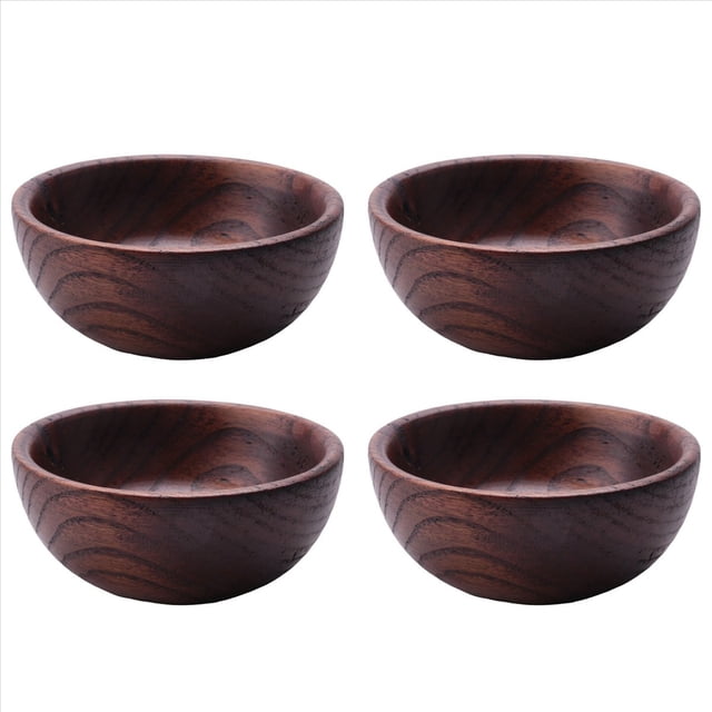 4X PequeñO de Madera Sal de Vinagre Salsa Cena de Desayuno Condimento Utensilios de Cocina de Condimento AnticaíDa