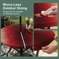 thumbnail image 5 of Round Outdoor Tablecloth with Umbrella Hole and Zipper, Dark Red Yellow Ombre Tablecloth with Elastic Waterproof, Farmhouse Modern Gradient Art Patio Table Covers for 36" - 44" Picnic Pool Tables, 5 of 9