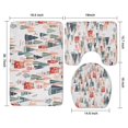 thumbnail image 3 of Christmas Tree and House Pattern Bathroom Rugs Sets 3 Piece,Toilet Cover Set,Absorbent Non Slip Bathroom Mats Sets with U-Shaped Contour Rug Toilet Rug Set, 3 of 5