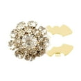 thumbnail image 3 of KLKCMS Decorative Rhinestone Button Cover DIY Decoration Clip on for Dress Suit Hat gold, 3 of 9