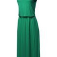 thumbnail image 4 of A2Y Women's Solid Adjustable Strap Top Double Layer Maxi Dress Kelly Green 1XL, 4 of 5