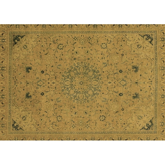 Ahgly Company Indoor Rectangle Abstract Brown Modern Area Rugs, 2' x 5'