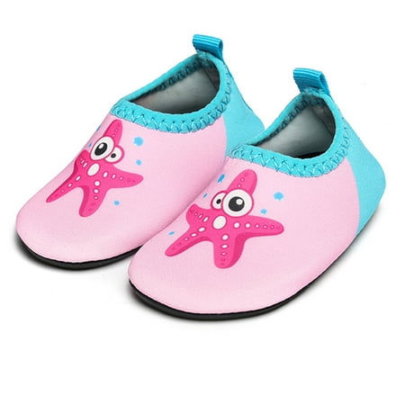 Image of Barerun Swim Water Shoes Quick Dry Non-Slip Water Skin Barefoot Sports Shoes Aqua Socks for Baby Boys Girls Pink 0-6 Months