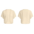 thumbnail image 3 of WRFWUL Womens Chiffon Open Front Cropped Cardigans Shrug Short Sleeve Bolero Jacket Sheer Lightweight Summer Cover Up, 3 of 7