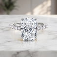thumbnail image 4 of Rosec Jewels 3 Carat IGI Certified Lab Grown Diamond Engagement Ring with Hidden Halo - E-VS1 Quality - Radiant Cut Diamond Ring, 925 Sterling Silver, US 4.00, 4 of 8
