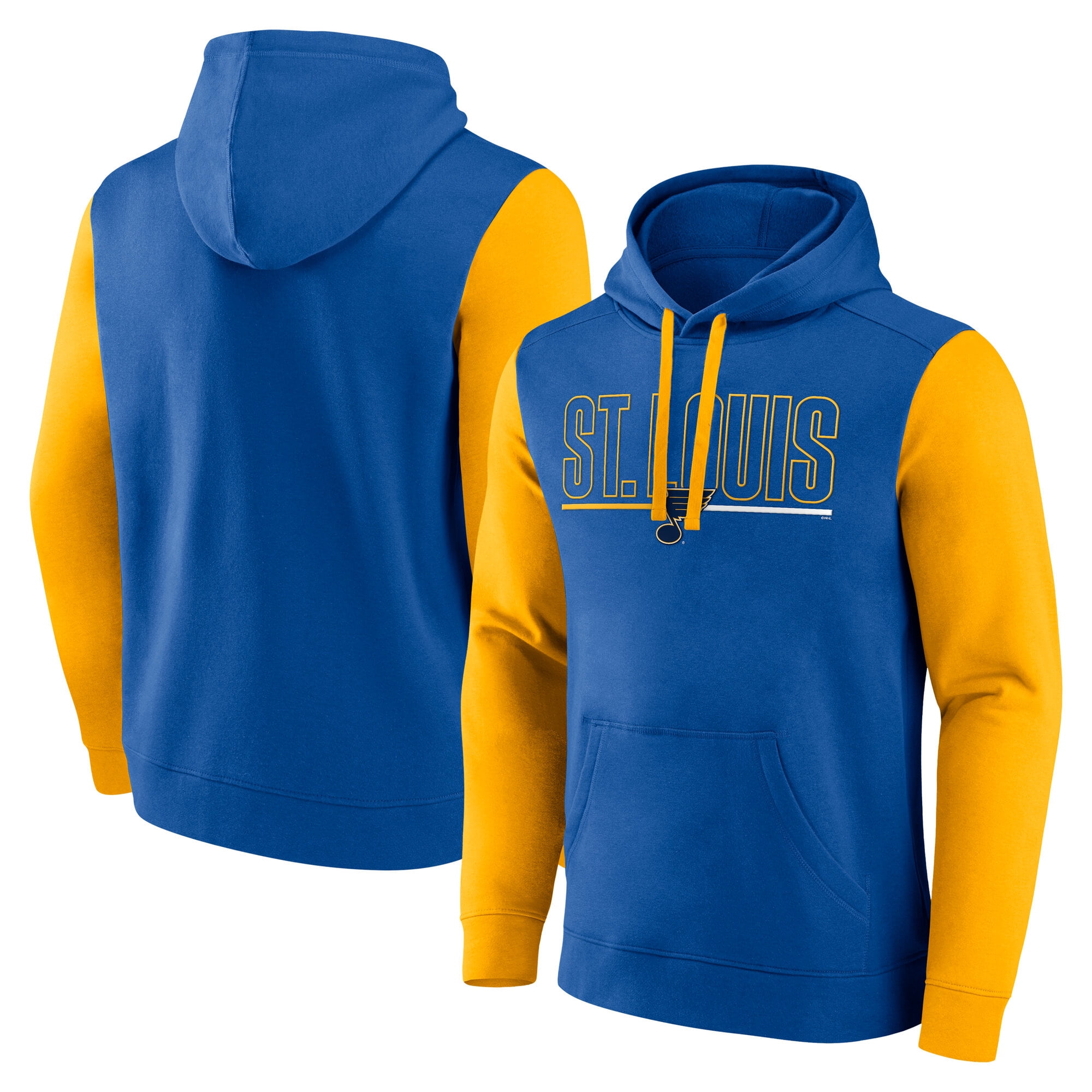 Men's Logo Athletic Blue St. Louis Blues Deliver Fleece Pullover Hoodie