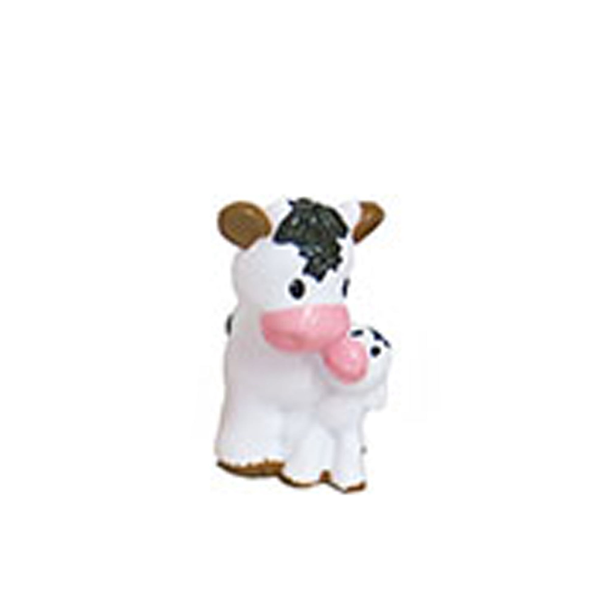 Fisher-Price Little People Animal Friends Caring For Animals Farm Playset DWC31 / CHJ51 - Replacement White and Black Mama Cow and Baby Calf