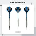 thumbnail image 5 of 3 Pcs Soft Tip Darts Set, Iron Darts with Aluminum Shafts and Plastic Tips, Blue and Silver Design, 5 of 5