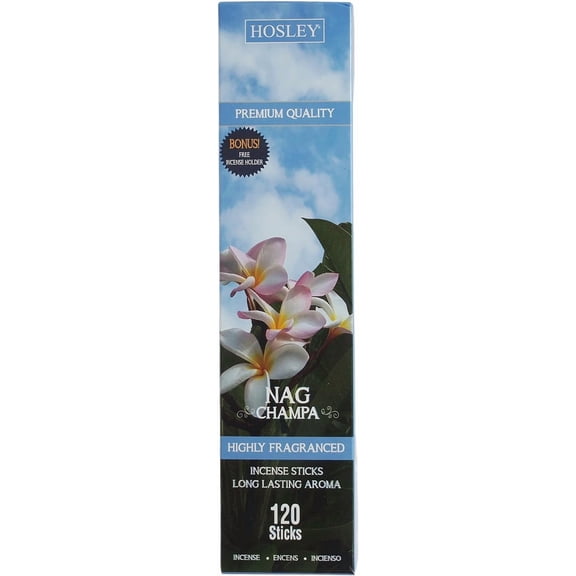 Hosley Nag Champa Incense Stick, 120 Count