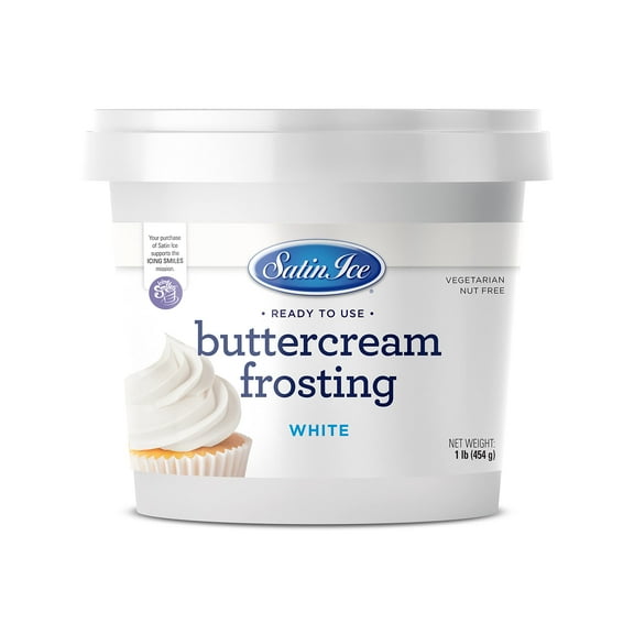 Satin Ice White Buttercream Frosting - 1lb - Pail