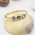 thumbnail image 5 of Earth Gems Jewelry Tanzanite Three-Stone Ring, 925 Sterling Silver Stackable Ring for Women, 5 of 5