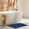thumbnail image 5 of Premium Cotton Banded Navy Blue Bath Mats Pack of 2, 22x34 inches [Not a Bathroom Rug] - Infinitee Xclusives, 5 of 11
