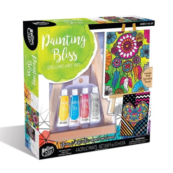Kit de arte Anker Play Painting Bliss con caballete de madera para mesa
