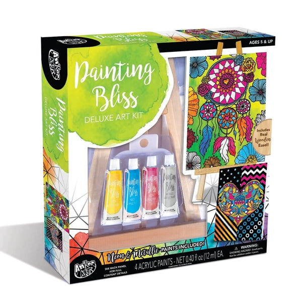 Kit de arte Anker Play Painting Bliss con caballete de madera para mesa