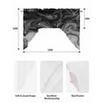 thumbnail image 5 of Black Marble Swag Valances for Windows, Small Curtains Drapes, Vintage Abstract Grey Fluid Aesthetic Kitchen Window Curtains Over Sink Rod Pocket Window Treatment Valance for Bedroom/Bathroom 56"x36", 5 of 5