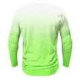 thumbnail image 4 of S-5X Plus Size Long Sleeve T Shirts for Men Big & Tall Button Crewneck Tees Tops Trendy Gradient Printed Pullover Loungewear Workout Tshirts Shirt, 4 of 4