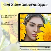11 inch Android Tablet, Android 14 System, 18GB (6GB+12GB virtual) RAM, 128GB ROM, Supports up to 1TB Extended Storage, Eight-Core Processor, 13MP+5MP, Supports 5G/2.4G WiFi, GPS, Bluetooth