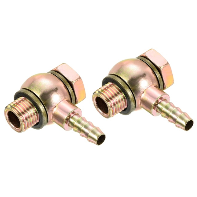 Unique Bargains Raccord de Tuyau Filetage Mâle 8mm Barb M14x1.5 Adaptateur en Acier au Carbone 2 Pack
