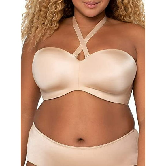 CURVY COUTURE Champagne Smooth Multi-Way Uplift Bra, US 38G, UK 38F, NWOT