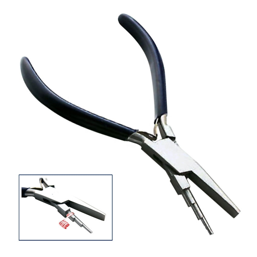 Three Step Forming Wire Looping Wire Bending Round Nose Pliers PVC Dip 