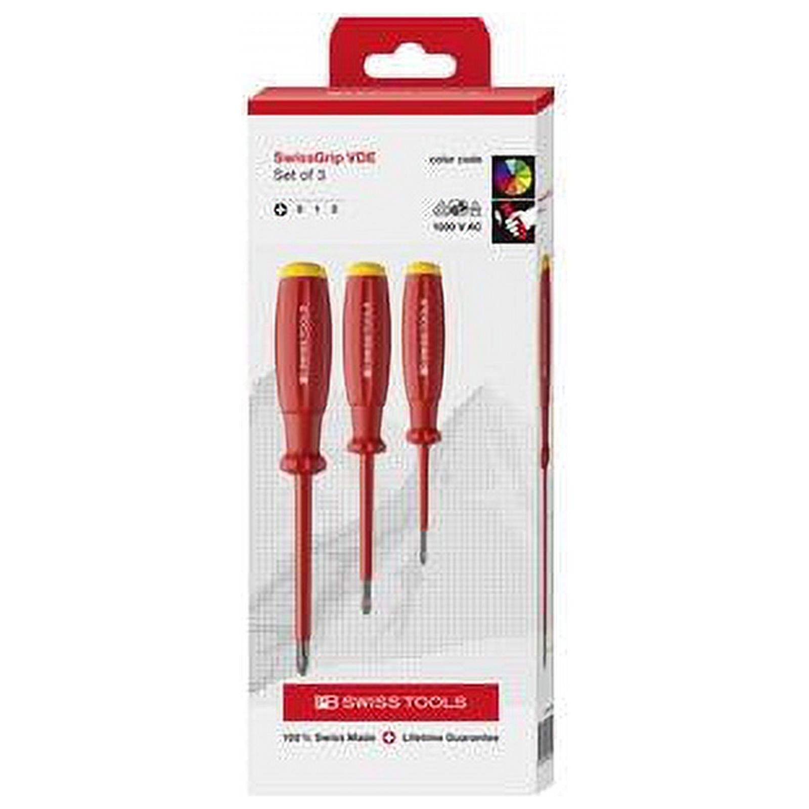 PB Swiss Tools PB 58548.CBB Screwdriver Set Phillips with SwissGrip VDE