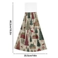 thumbnail image 3 of 2PCS Velcro Hangable Hand Towels Quick-Drying Hanging Kitchen Towels for Kitchen & Bathroom Christmas Trees Deer and Houses, 3 of 7