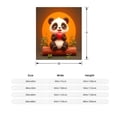 thumbnail image 3 of Cute Panda Flannel Blanket - Soft Cozy Durable Design with Adorable Panda Holding Heart Perfect for Sofa Travel Bed & Chair, 3 of 5