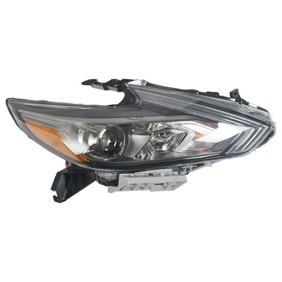 Replacement for 2016 2017 2018 Nissan Altima Halogen Headlights with Black Bezel Headlight Assembly Right Passenger Side