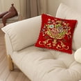 thumbnail image 5 of chaungfeng Vintage Embroidered Throw Pillows Covers 18.9x18.9in，Vintage Decorations Floral Embroidered Cushion Cover for Sofa Couch Bed Chairs Car, 5 of 6