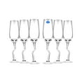thumbnail image 1 of World Gifts Crystal Curved Stem Drinking Glasses - 6 oz Clear Glasses, NWG6403CS, 1 of 2