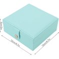 thumbnail image 2 of ZOUSSIQI Travel Jewelry Box, Small Travel Jewelry Boxes, Portable Jewelry Organizer Display, Leather Small Jewelry Organizer, Mini Jewelry Travel Case for Earring, Necklace, Rings (Blue) CA919-57972, 2 of 9