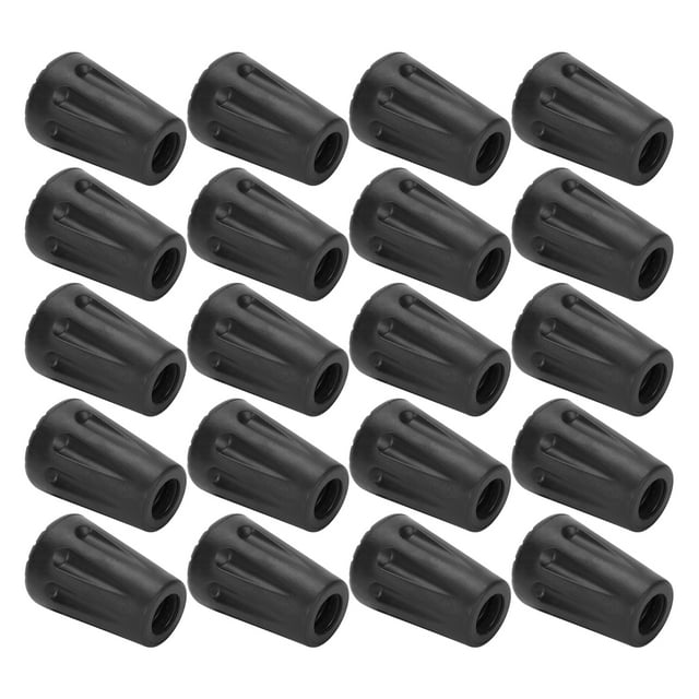 Peahefy Cane Tips,Walking Sticks Plastic Tips,20pcs/Pack Heavy Duty Rubber Walking Stick Tips Ferrule Protectors Cane End Tips