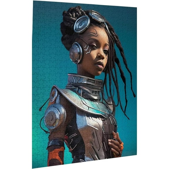 Puzzles For Adults 500 Pieces African Woman I Am Afro American Flower Formation Wooden Family Games Unique Home Decor  Funny Wall Art Gift Jigsaw Puzzle