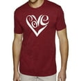 thumbnail image 1 of Men's Premium Blend Word Art T-shirt - Script Love Heart, 1 of 2
