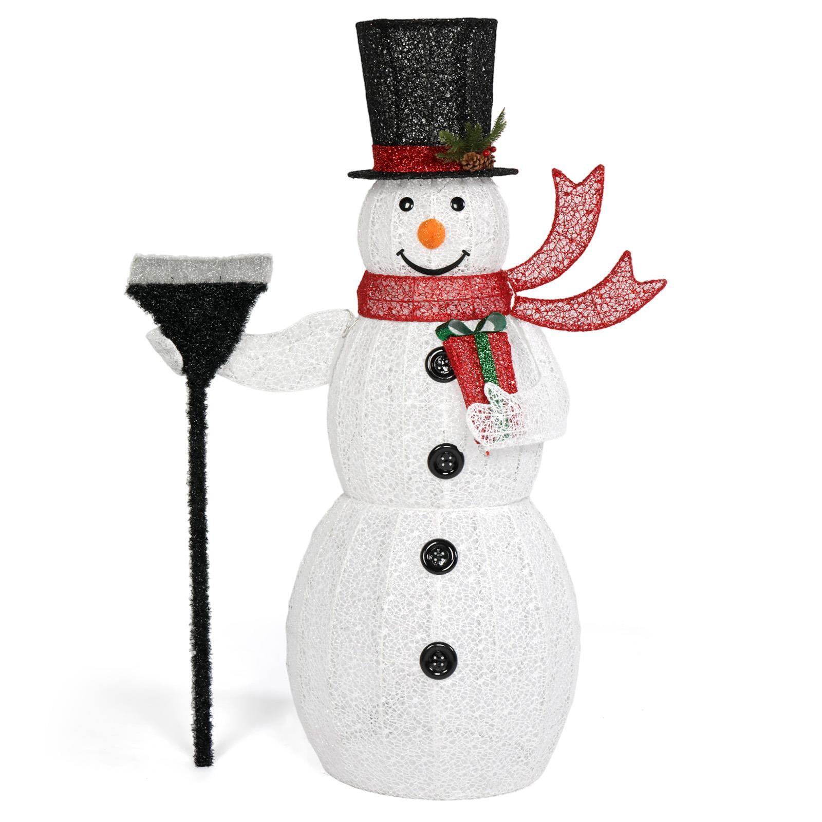 Zimtown LED Lighted Snowman with Top Hat Christmas Outdoor 