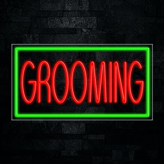 Grooming-LED Neon Sign 33"L x 18"H #31079