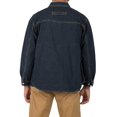thumbnail image 2 of Vibes Mens Long Sleeve Denim Shirt CPO Jackets Dark Blast Washed Flap Pockets, 2 of 5