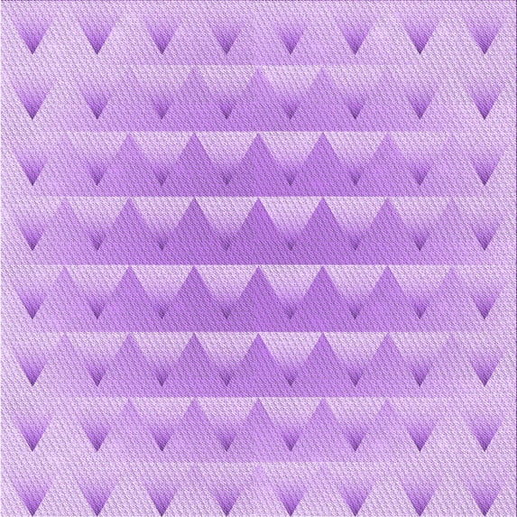 Ahgly Company Machine Washable Indoor Square Transitional Heliotrope Purple Area Rugs, 6' Square