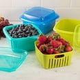 thumbnail image 2 of Hutzler 3-in-1 Berry Keeper Colander and Container, Keeps Berries Fresh Longer, 2 Pints, Apricot, 2 of 5