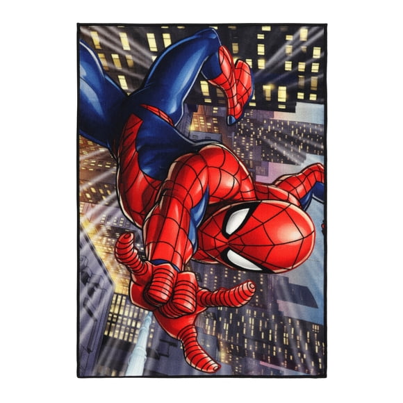 Spiderman Licence Kids Low Pile, Accent Rug 39x54, Ideal for bedroom and Play area